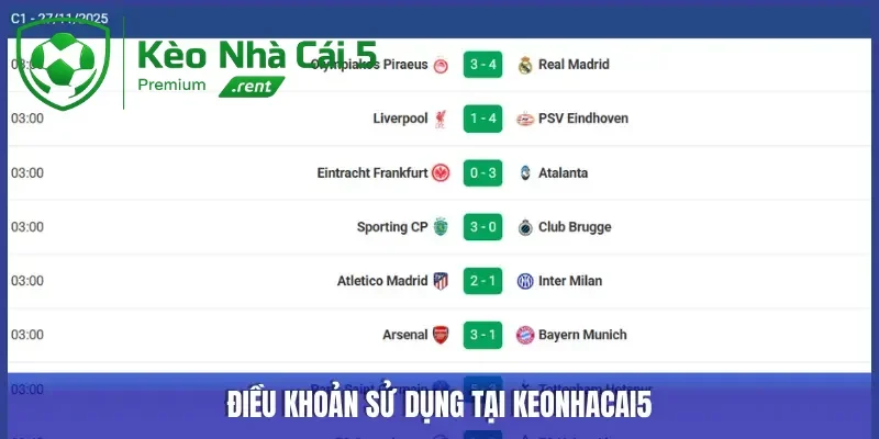Quy định điều khoản sử dụng Keonhacai5